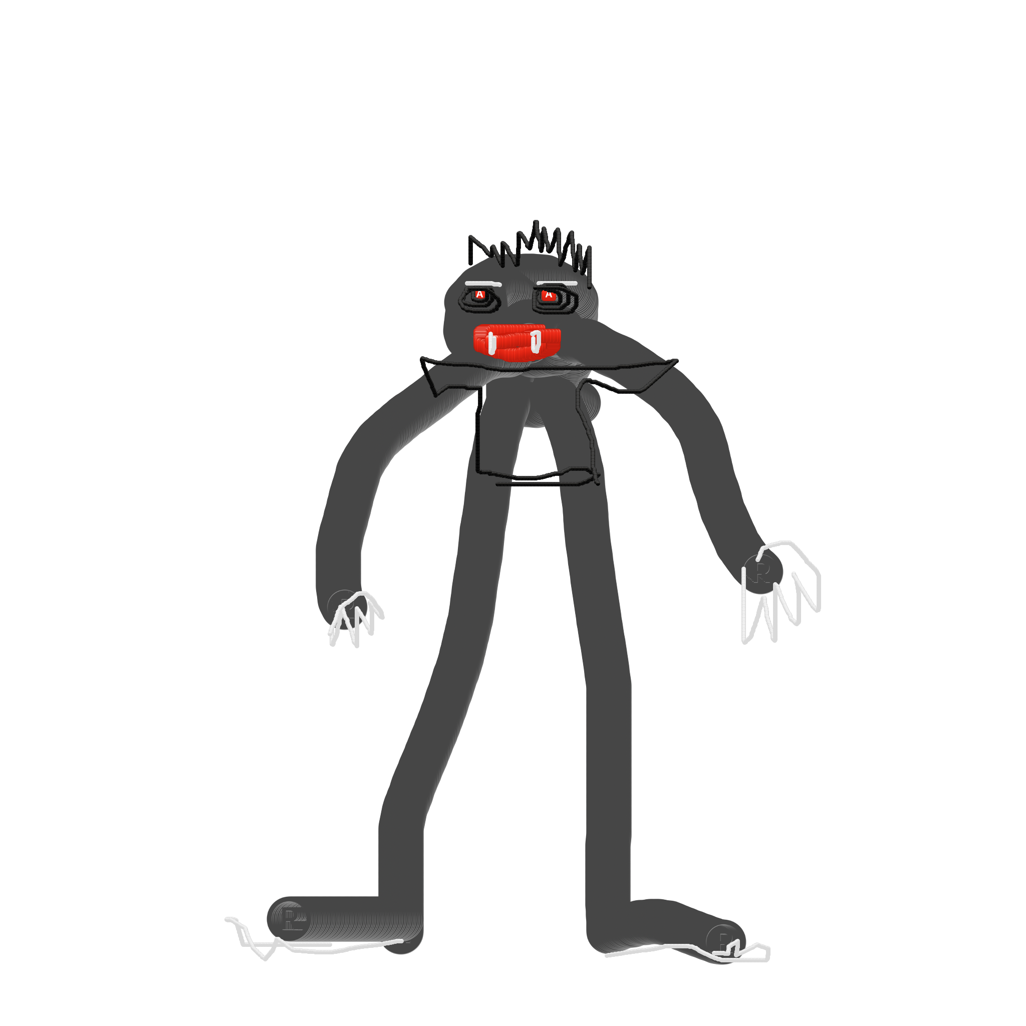 Emoji painting: Shadowy Orc