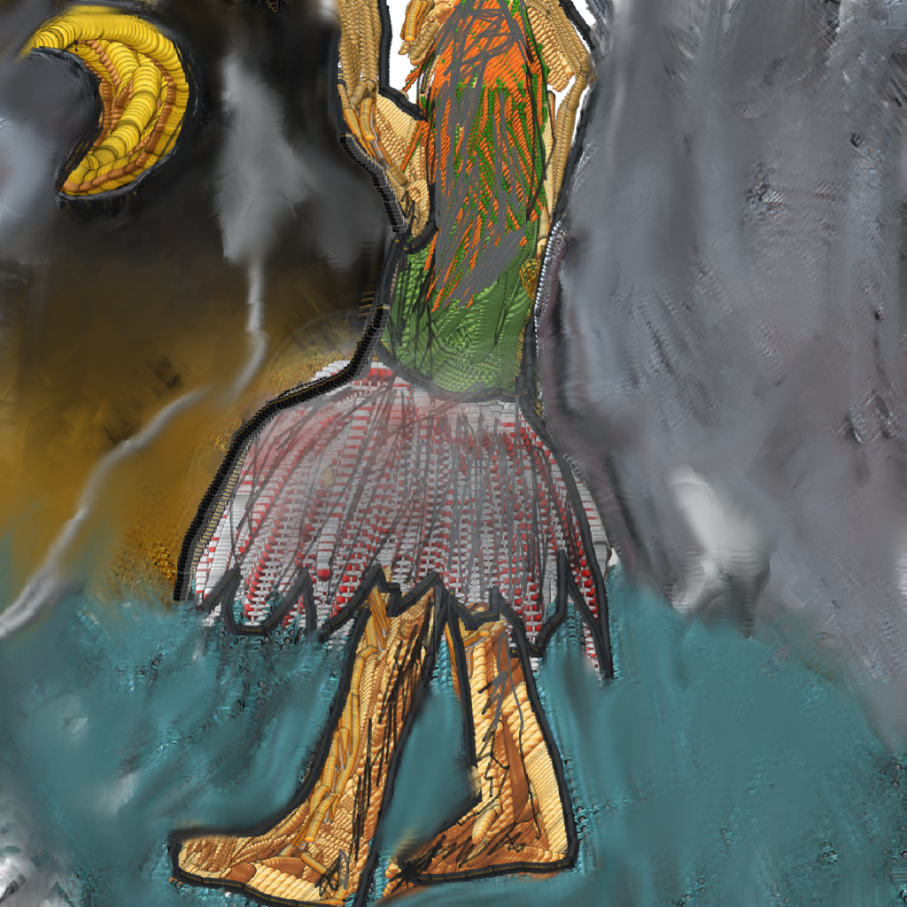 Emoji painting: Moon Girl