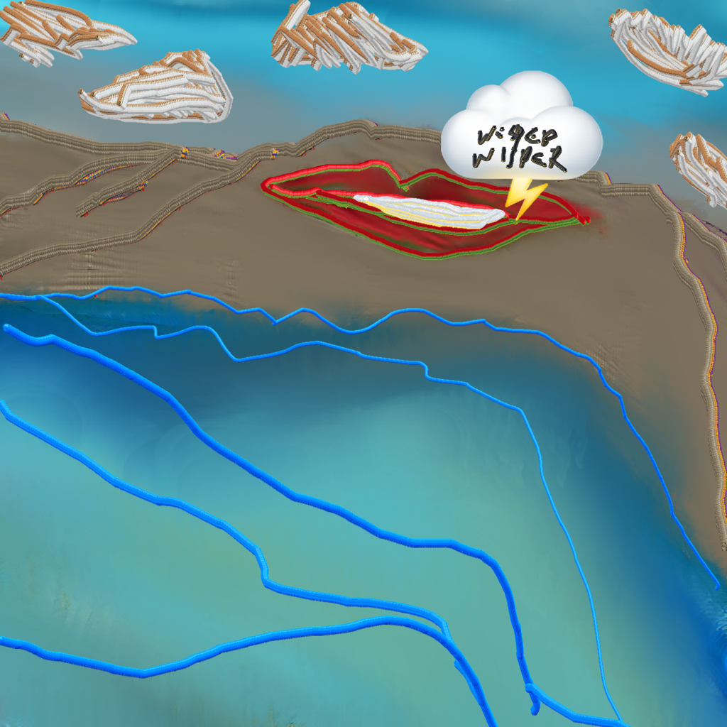 Emoji painting: Whispering Cliffs